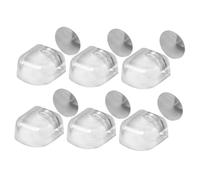 HOMSFOU 6 Pezzi Paraspigolo Magnetico in Silicone Trasparente Protezione Muro Anticollisione con Base Autoadesiva Resistente Ferma Lavabile e Riutilizzabile per Casa e Ufficio