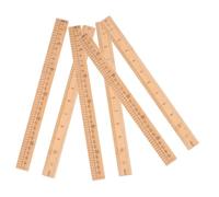 HOMSFOU 6 Pezzi Righelli in Bambù Doppia Scala Righelli Misurazione Doppi per Cucito e Sartoria Strumenti Precisi per Scuola Ufficio e Laboratorio