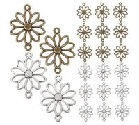 HOMSFOU 60 Pezzi Di Ciondoli A Forma Di Girasole Ciondoli A Forma Di Fiore Gioielli Per Bambina Portachiavi