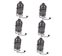 HOMSFOU 6pezzi Retro e Lamp Holder Alluminio Con Interruttore Cerniera Portalampada Vintage Per Illuminazione Domestica e Commerciale Facile Da Installare Design Unico e Resistente