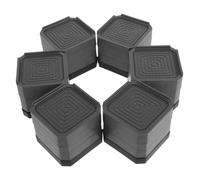 HOMSFOU 6pezzi Rialzi per Gambe di Tavoli Rialzi per Mobili Quadrati per Lavatrice per Letto Protezioni per Pavimenti per Lavatrice e Asciugatrice o Sollevatori per Divani Ammortizzatori