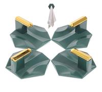 HOMSFOU 8 Pezzi Ganci Adesivi da Muro in Plastica Verde per Bagno e Cucina | Superfici Lisce e Piastrelle, Soluzione Ordinata per Casa e Ufficio, Uso Dietro la Porta