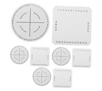 HOMSFOU 8 Pezzi Kumihimo Braiding Disk Round Square Foam Plates with Portable DIY Cord Weaving Tool for Friendship Bracelets And Jewelry Making