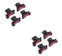 HOMSFOU 8pezzi Controller Di Gioco Mobile Pulsanti Di Attivazione Per Shooter Joystick Per Telefono Gioco Con Trigger Sensibile Nero e Rosso