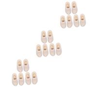 HOMSFOU 9 Paia Miniature Wooden Klompen Of Unfinished Doll House Shoes For Diy Crafts And Home Decor