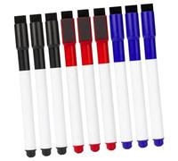 HOMSFOU 9 Pezzi Lavagna Magnetici Cancellabili Colori Vivaci Punta Fine per Scuola e Ufficio Marker Whiteboard per Scrittura e