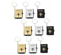 HOMSFOU 9 pezzi Portachiavi Bibbia Mini Pendenti Religiosi Decorazioni per Leggeri e Resistenti per Quotidiano e Regali