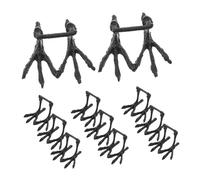 HOMSFOU 9 Pezzi Realistic Iron Bird Feet for DIY Crafts Crow And Parrot Statue Bases Halloween Decoration Replacement Parts