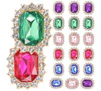 HOMSFOU Accessori per Scarpe da Donna 20 Pezzi Clip Gioiello per Lacci Strass, Fermagli Decorativi per Scarpe, Clip Facili da Applicare per Decorazioni Fai da Te