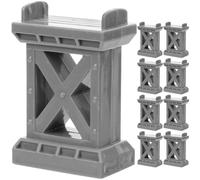 HOMSFOU Accessori per Trenini in Legno 9 Pezzi Supporti per Ponti Ferroviari Giocattolo, Supporti Stabili per Binari del Treno, Compatibili Piste di Trenini, Facile Installazione