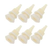 HOMSFOU Adattatore per Tubo Design Compatto 6 Pezzi in Plastica Bianco per Idratazione Costante per Abbeveratoio Pollame e Coniglio in Pollaio e Acquario