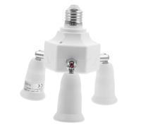 HOMSFOU Adattatore Sdoppiatore Per Portalampada E27/e40 a 3 1 Vie, Convertitore Di Presa Per Lampadine Led, Base Lampada Robusta e Facile Da Installare Per Uso Domestico e Commerciale