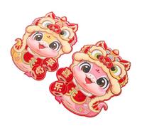 HOMSFOU Adesivi per porte con anno cinese, zodiacali, serpente, finestra, cartoncino, decorazione per feste di primavera, anno lunare, casa e ufficio