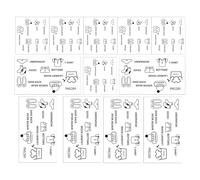 HOMSFOU Adesivi Rimovibili per Cassettiere in Pvc 12 Pezzi, Etichette Autoadesive la Suddivisione di Vestiti e Calzini, Organizzatori per Armadi per L’ordinamento di Indumenti