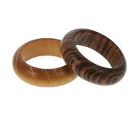 HOMSFOU Anelli da Dito in Legno Set da 2 Pezzi Anelli Artigianali Retrò in Legno e Goldenwood Accessori Decorativi Unisex per Uso Quotidiano e Regalo Creativo