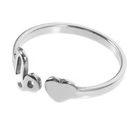 HOMSFOU Anello Aperto da Donna in Acciaio Inossidabile Argento, Flessibile e Comodo da Indossare, Design Elegante Ispirato ai Segni Zodiacali, come Souvenir e Decorazione Festiva