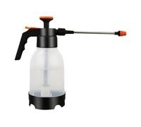 HOMSFOU Annaffiatoio Spray Manuale da Giardino 1,2l Trasparente Arancione Pompa a Pressione e Tubo Estensibile per Irrigazione Piante e Fiori Domestici