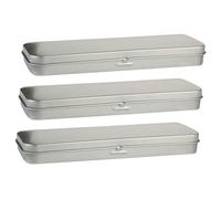 HOMSFOU Astucci in Latta Portapenne Per Studenti, Set Da 3 Astucci Portatili Per Matite, Organizer Multifunzionale Compatto e Resistente, Per Scuola e Uso Quotidiano