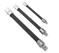 HOMSFOU Barra di Estensione Flessibile per Chiave Inglese, Prolunga per Chiave a Bussola in Acciaio Industriale, Set da 3 Pezzi Molla Elastica per Riparazioni Auto e Manutenzione