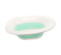 HOMSFOU Bidet da bagno pieghevole per donne, portatile, per la casa, l'allattamento, vasca da bagno, design salvaspazio per la cura degli anziani in gravidanza, bianco e verde