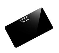 HOMSFOU Bilancia Elettronica Digitale Portatile Ricaricabile Superficie a Specchio, Mini Bilancia per Peso Corpo Compatta 25x14 Cm, per Viaggi e Uso Domestico