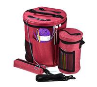 HOMSFOU Borsa Organizzatrice per Lavori e Uncinetto per Conservare e La Lana per Evitare Grovigli Organizer Versatile per Accessori Cucito e