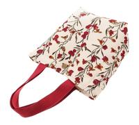 HOMSFOU Borsa Tote di Cotone a Coste Beige Tracolla Singola Borsa di Tela per Donna Shopping e Uso Quotidiano Interno Spazioso Fibbie di Sicurezza Riutilizzabile per Lavoro