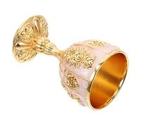 HOMSFOU Calice Calice Vintage Dorato di Re Artù Medievale Goblet Scultura Liquore Metallo per Home Bar Matrimonio