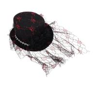 HOMSFOU Cappello da Festa Stregato per Halloween Rete a Maglia e Design Teschio, Cappello da Palco in Acrilico Comfort e Artigianato Raffinato per Spettacoli Teatrali
