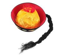 HOMSFOU Cappello Tradizionale Cinese Coda di Cavallo per Cosplay e Feste, Copricapo in Stile Orientale Leggero e Resistente per Spettacoli Teatrali e Carnevali