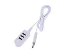HOMSFOU Caricatore USB Charger 3a Multi-port Hub Bianco Mini Compact Prolunga Multi USB per Carica Offline e Trasferimento Dati Efficiente
