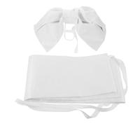 HOMSFOU Cintura Giapponese Obi Con Fiocco Decorativo Vintage Per Donna, Accessorio Kimono Largo Floreale Bianco, Cintura Elegante Per Cerimonie e Abiti Tradizionali Giapponesi