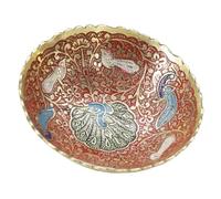 HOMSFOU Ciotola Buddista in Rame per Offerte D’acqua Ciotola Tibetana per Adorazione e Frutta e Uso in Tempio Decorazione Artigianale Rotonda e Liscia Forniture Rituali