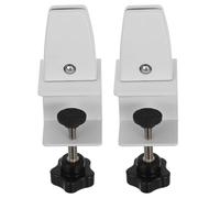 HOMSFOU Clip Divisoria per Scrivania in Lega di Alluminio Resistente all’Usura, Base Ispessita Stabile, Installazione Regolabile Senza Fori, Set da 2 Pezzi per Ufficio, Casa e Sala Informatica