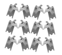 HOMSFOU Clip in Acciaio Inox Per Ripiani Frigorifero e Congelatore, Supporto Morsetto Per Ripiano Ganci Resistenti, Set Da 12 Pezzi Per Organizzazione Interna Frigorifero e Congelatore