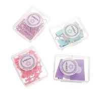 HOMSFOU Clip per Ufficio Colorate Include Pin Binder e Clip per Segnalibri per Documenti e Cartelline Colori Casual Colore Casuale