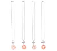 HOMSFOU Collana Amicizia per Ragazze Ciondolo Ciambella Colorato in Lega, Set da 2 Pezzi, Regalo Compleanno e Laurea Scritte Commemorative Best Friends Forever
