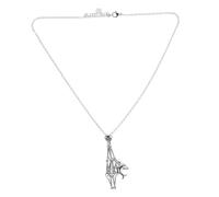 HOMSFOU Collana di Cristallo Collana con Gabbia in Pietra collane con Gabbie di Cristalli Metallici Gabbia per Pietra Crystal Cage Ciondolo Porta della Collana Metallo Argento