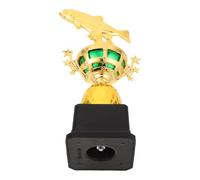 HOMSFOU Coppa Premio Pesca Mini in Plastica Nera a Forma di Pesce, Premio Riconoscimento Lucidato per Angler, Competizioni e Fishing Derby Awards