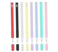 HOMSFOU Custodia in Gel di Silice per Penna Stylus 2, Set 2 Pezzi Copertura a Forma di Gatto Cartoon, Protezione Morbida e Stabile per Astuccio Matita, Accessori per Studenti