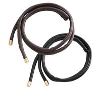 HOMSFOU Elastici per Chioma Decorativi in Pelle 2 Pezzi per Chioma Fini e Medi Accessori Donna per Uso Quotidiano e Feste