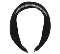 HOMSFOU Fascia Larga per Chioma con Denti Antiscivolo Nero per Donne e Ragazze Design Classico Accessorio Elegante per Tutte le Occasioni