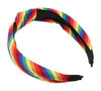 HOMSFOU Fascia per Chioma da Donna un Look Vivace e Sicuro Nodo e Motivo Arcobaleno Morbido e Confortevole Accessorio alla Moda