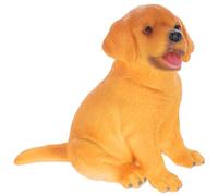 HOMSFOU Figura di Cane Labrador Retriever in Plastica, Statuina di Cucciolo Simulato Piccolo Realistica, Decorazione per Casa, Scrivania e Giardino, Giocattolo Animale di Simulazione