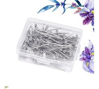 HOMSFOU Forcine a t Per Parrucche in Acciaio Inossidabile 100 Pezzi 53mm Spilli Per Styling e Cucito Con Custodia Portatile Per Progetti Creativi e Fissaggio Tessuti Delicati