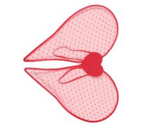 HOMSFOU Forma di Cuore per Costume da Angelo in Organza Rossa, Leggere e Comode, per Festa di San Valentino e Spettacoli Teatrali