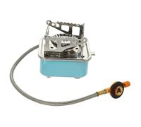 HOMSFOU Fornello Gas Portatile Pieghevole Per Campeggio Stufa Da Esterno Compatta e Leggera Con Attacco Vite Facile Da Usare e Pratica Per Avventure Outdoor