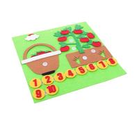HOMSFOU Giocattolo Educativo Matematico in Feltro, Lavagna Didattica Riutilizzabile Numeri e Verdure, Supporto per Apprendimento e Coordinazione Occhio-Mano, per Casa e Scuola