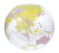 HOMSFOU Globo Gonfiabile Palla Globo Pallone Da Spiaggia Globo Pallone Da Spiaggia Globo Terrestre Gonfiabile Globo Mappamondo Pallone Da Calcio World Globe Trasparente Pvc
