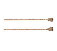 HOMSFOU Grattaschiena in Legno di Piuma di Pollo 2 Pezzi, Strumento Rilassante per Prurito alla Schiena Manico, Massaggiatore per Corpo e Sollievo Antiprurito, per Casa, Ufficio